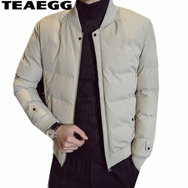 

teaegg cotton jacket winter man blouson homme hiver men parkas chaquetas hombre invierno clothing 2018 casual parka hombreal1505, Black