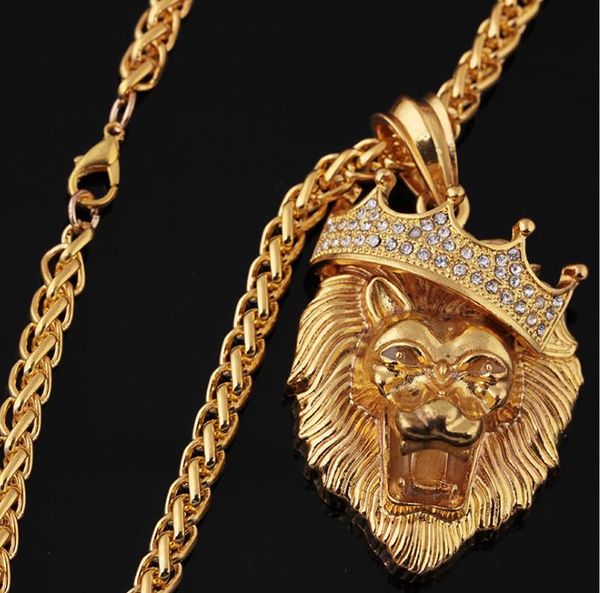 

wholesale style luminous lion pendant necklace animal necklaces silver plated diy fashion jewelry xmas gift