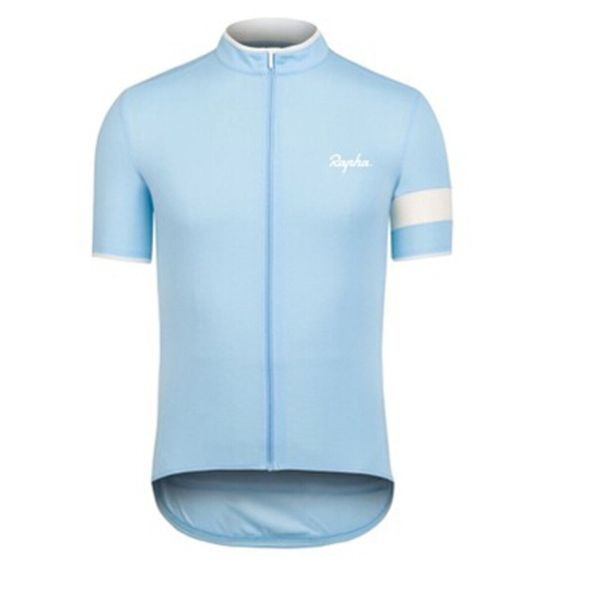 

rapha 2019 cycling summer breathable short sleeves jersey men outdoor sports wear resistant quick drying sport shirts k052921, Black