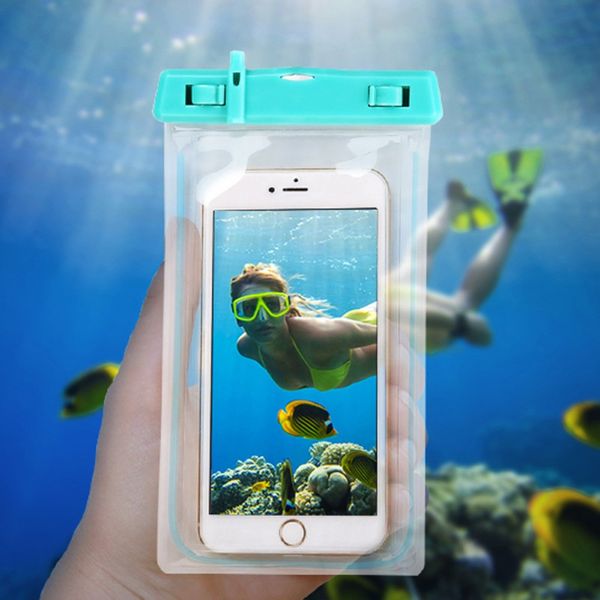 

style 2018 night with whistle waterproof bag mobile phone bag portable rafting water sports essential 2018