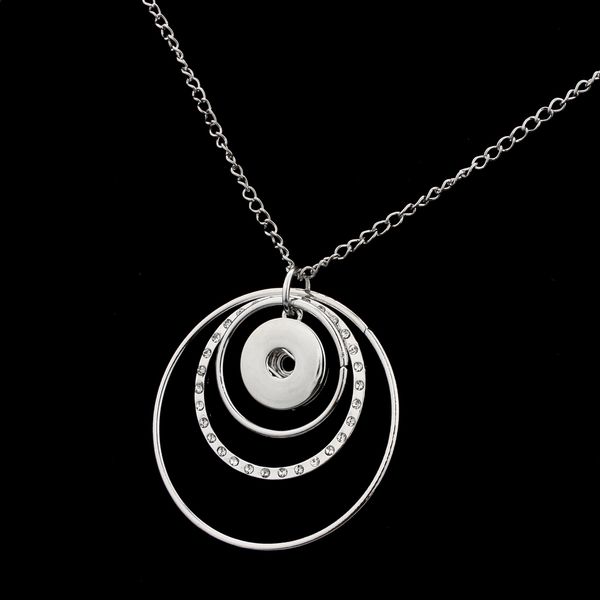 

noosa chunks snaps jewelry torus 18mm snap button pendants necklace fit 18mm snap buttons diy jewelry, Silver