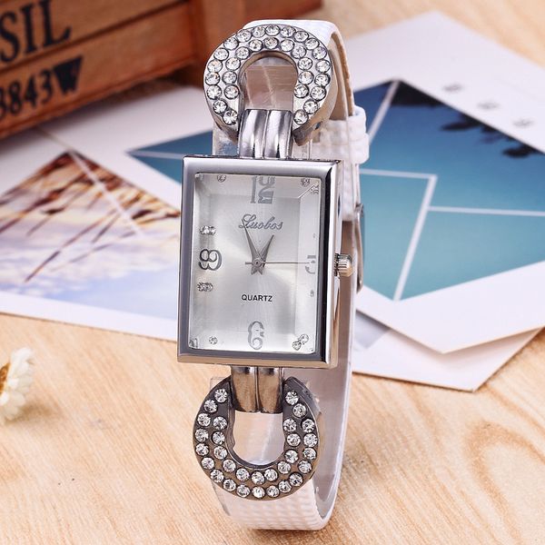 

new rectangular watch women's fashion bracelet belt clock personalized jewelry wholesale, Slivery;brown