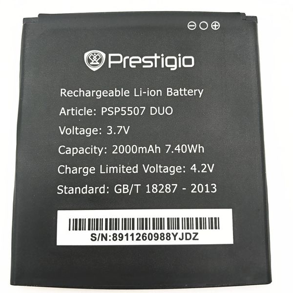 Batteria del telefono ad alta capacità per Prestigio MultiPhone PSP5507 DUO 5507 Batteria ricaricabile di alta qualità Spedizione gratuita