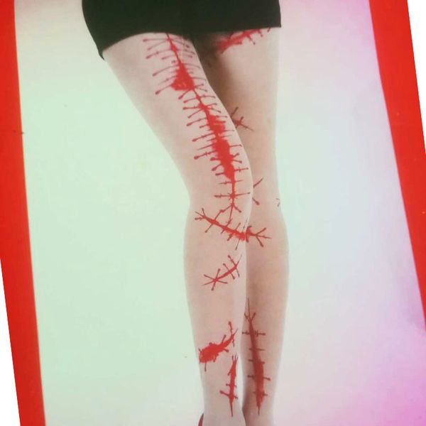 

doctor nurse bloody leggings stockings socks halloween cosplay underwear, Silver