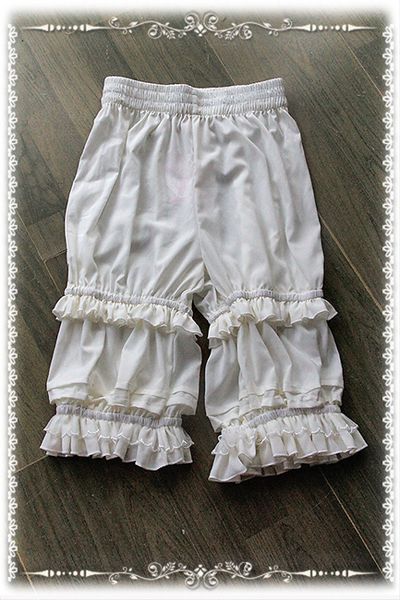 

branded classic white lolita shorts ruffled lolita bloomers by infanta, White;black