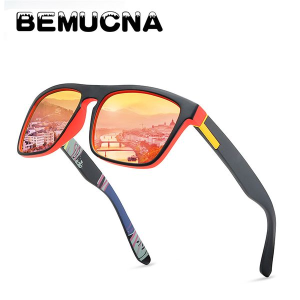 

bemucna sunglasses men polarized vintage sunglasses driving glasses mens brand designer support drop shipping, White;black