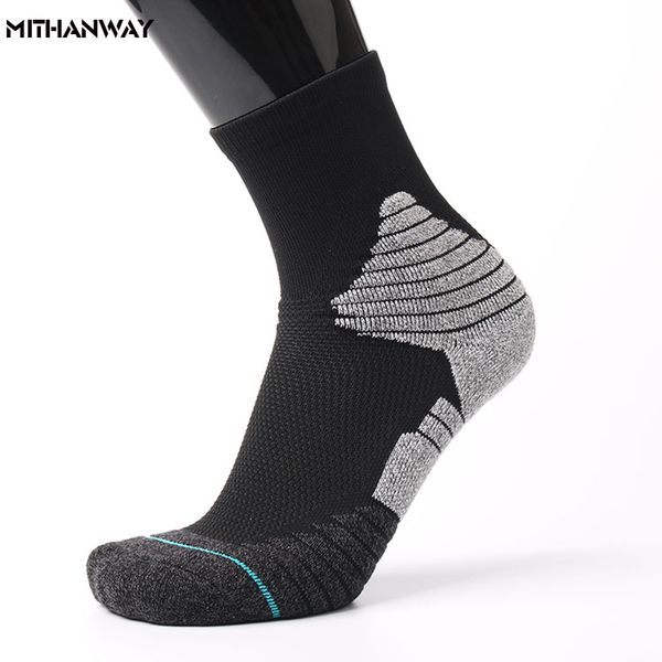 

male sport socks outdoor men ski socks for men snow soccer hiking cycling running socks men 39 45, Black