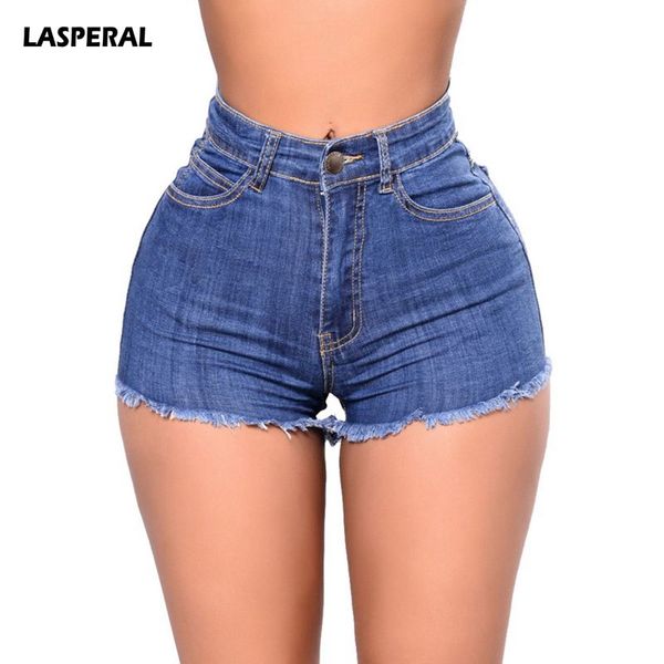 

lasperal 2018 new summer ripped new fashion blue solid women denim shorts girls slim casual pocket zipper female short jeans, White;black