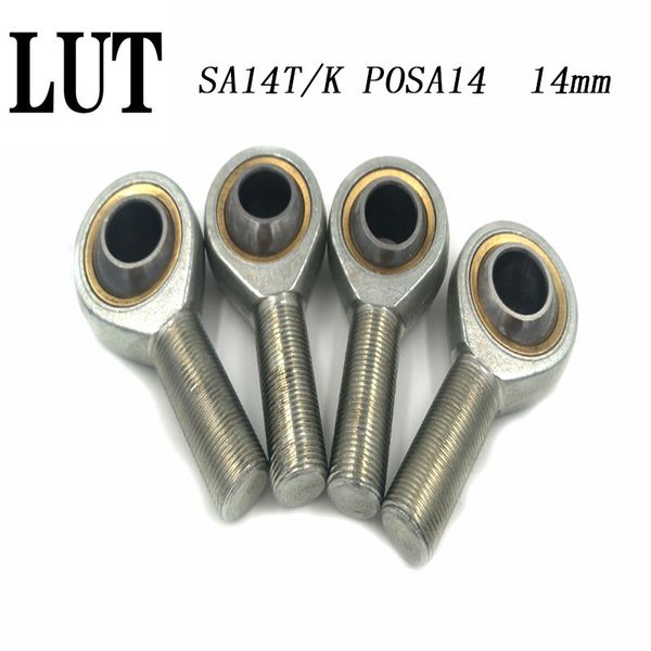 

high qualitsa14t/k posa14 y 10pcs/lot 14mm male right hand thread rod end joint bearing metric thread m14x2.0mm