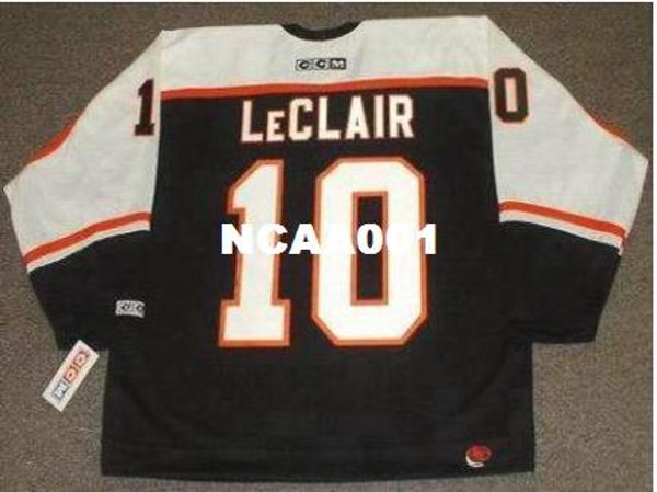 

mens # 10 john leclair philadelphia flyers away ccm home hockey jersey or custom any name or number retro jersey, Black;red