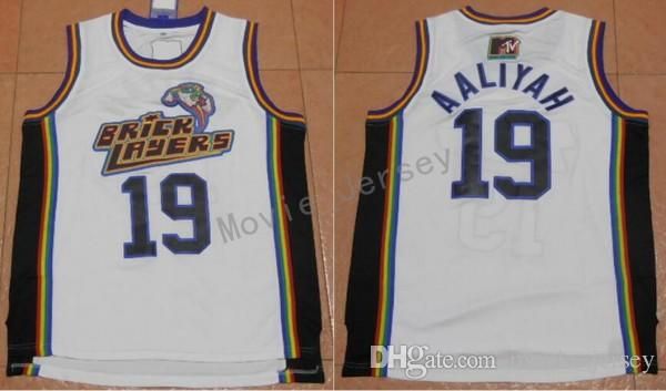 

Newest 19 Aaliyah Bricklayers Jerseys 1996 MTV Rock N Jock Aaliyah Jersey Men Fashion Wholesales Lowest Price Free Shipping