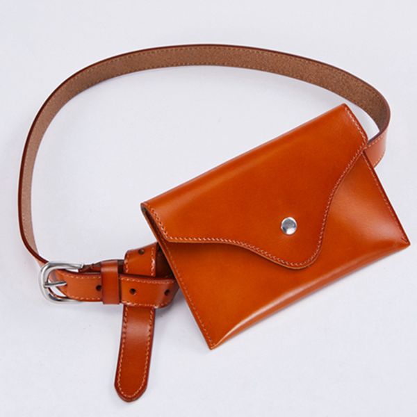 

fashion new oil genuine leather simple waist bags designer chest bag retro fanny packs real cow leather vintage small belt bag