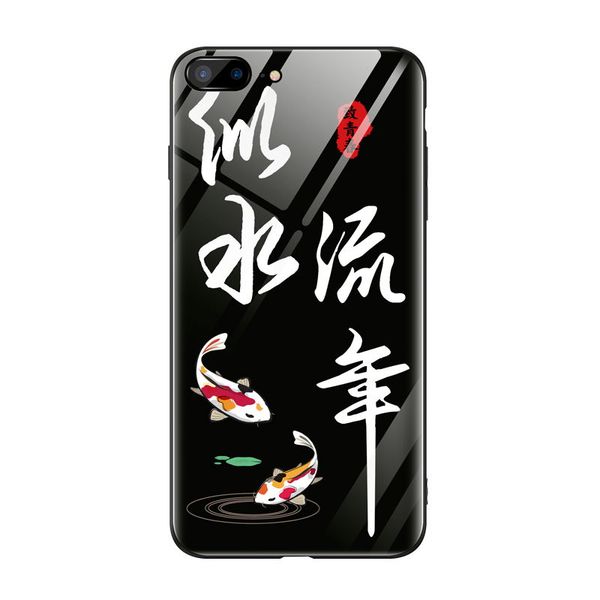 

2018 luxury new arrival for iphone 6 plus luminous case tempered glass fluorescent case protective night light luminous case