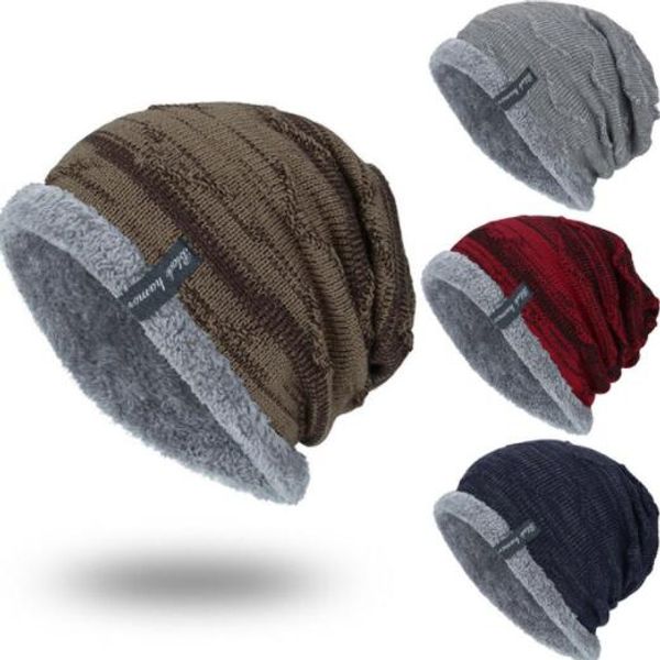 

winter beanie skull caps for mens knitted hat warm in winter warm beanie skull caps for mens, Blue;gray
