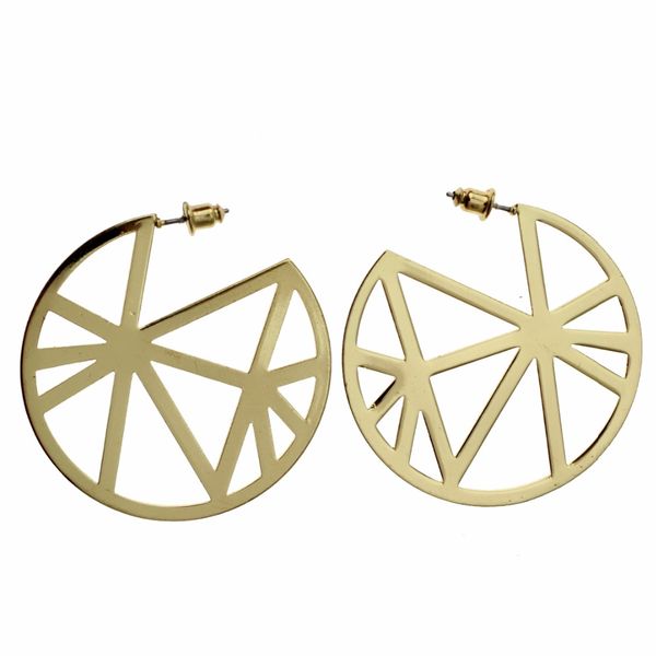 

whole saletrusta 2017 new earring fashion women hollow out gold 1.8"x1.8" hoop earrings unique jewelry ac56 hipping, Golden;silver
