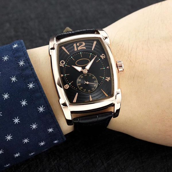 

fashion men's watch leather strap casual male quartz watches for men gift wristwatches relogios masculinos dropshipping, Slivery;brown
