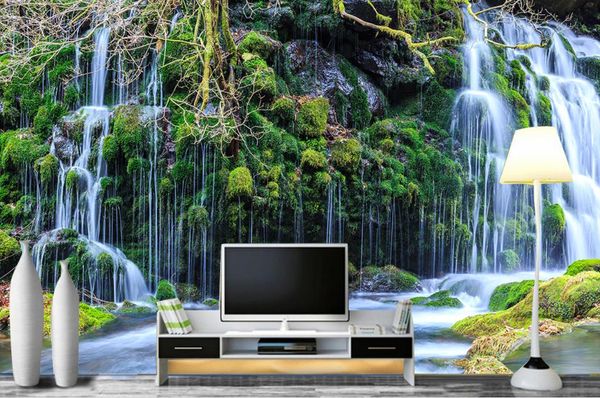 

3d обои для рабочего стола водопады высокой четкости живописный эстетический минималистский скандинавский современный стиль живые обои
