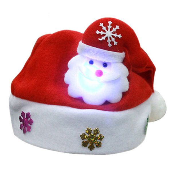 

santa claus with led lights children hat cap christmas hat 30 * 25cm