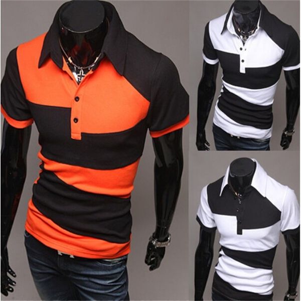 

breathable polo shirt leisure men's shirt short-sleeve golf shirts, Black;blue
