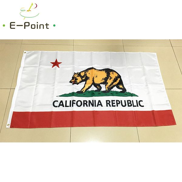 Bandiera degli Stati Uniti Stato americano California 3 piedi * 5 piedi (90 * 150 cm) Dimensioni Decorazioni natalizie per regali bandiera bandiera domestica