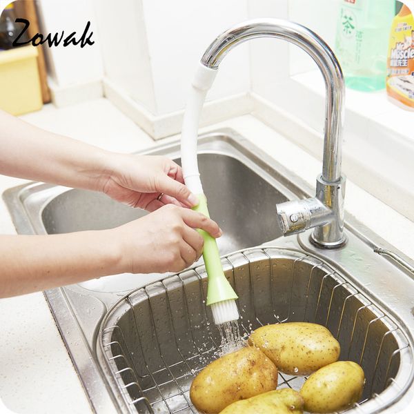 

wholesale-kitchen faucet accessories water bathroom brush vegetable fruit cleaning basin flexible sink sprayer attachment adapter nozzle