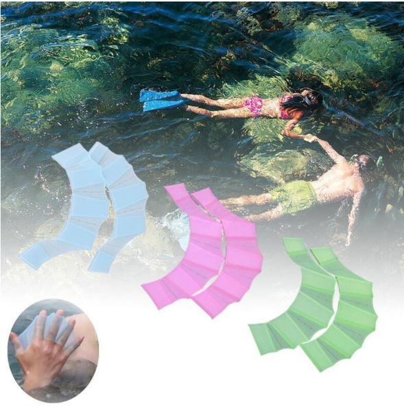 Resistant Swimming Finger Webbed Gloves Adult Frog Fin Diving Hand Wear Silicon Swimming Sports Paddle Training Gloves