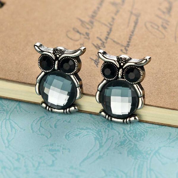 

vintage owl brooch pin for women men suit shirt collar clothes backpack hat badge small retro lapel pin borach male breastpin drop shipping, Gray