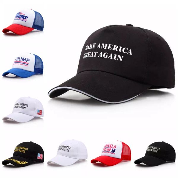 

wholesale make america great again hat cap donald trump republican baseball cap christmas gift adjustable baseball cap eea67, Black;white
