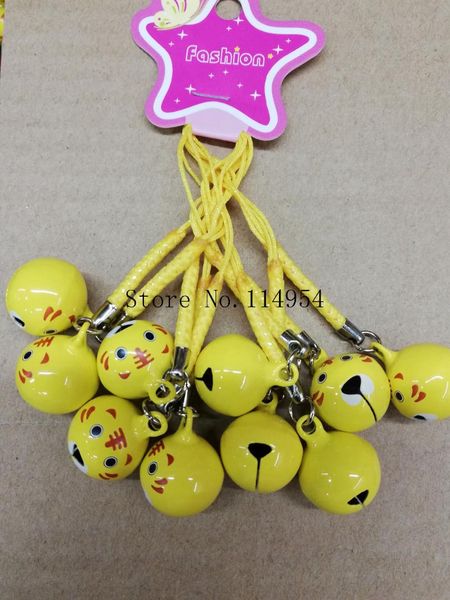 

new 50 pcs cartoon tiger lovely jingle bells,christmas decoration,diy crafts,cartoon lanyard accessories bell key chains h01, Silver