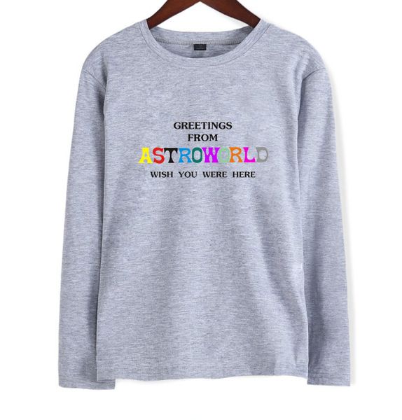 

scotts print women hoodie sweatshirt sleeved t-shirt men tshirt travis astroworld letter casual fashion sweater neck lovers long cr nsdo, Black