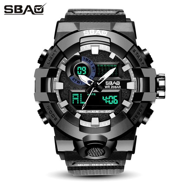 

2018 men and women fall and fall shockproof waterproof outdoor mountaineering digital sports watch, Slivery;brown