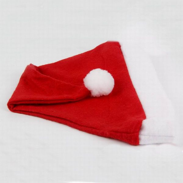 

1000 pcs new christmas supplies cap thick ultra soft plush santa claus christmas holiday hat cap santa caus hat