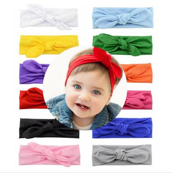 

12 tyle fa hion baby girl headband cute rabbit ear bow hair band baby cloth headband bowknot headwear