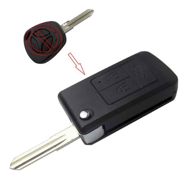 

3button modify switch modified for lada granta vesta kalina samara car key remote shell flip folding uncut blade