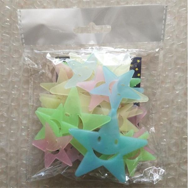 Compre Estrellas 3d 4 5cm 6 5cm Engomadas De La Pared De La