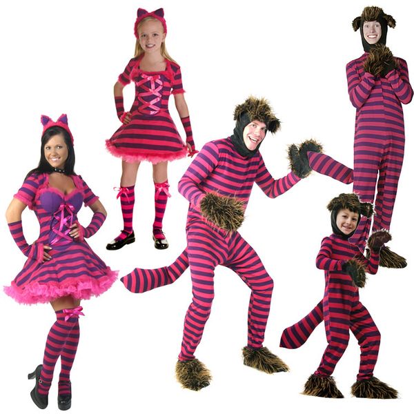 

irek cosplay costume alice in wonderland cheshire cat halloween costume catwalk cat party costumes, Black;red