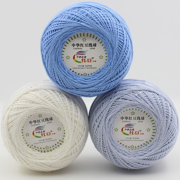 45g / bola 100% algodão 0.8mm rendas fio macio para tricô bebê Pele-friendly para crochet Frete grátis