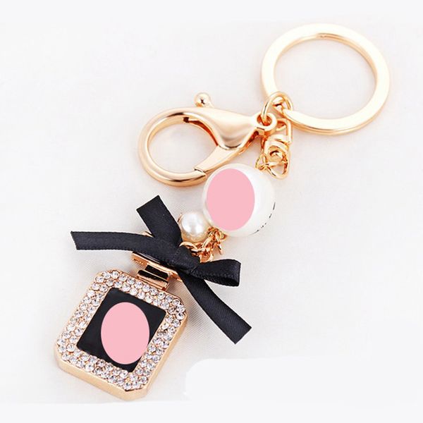 

Shiny rhine tone hiny perfume bottle hape key ring luxury de ign bling keychain for car bag pur e fun key buckle 8 8ch z