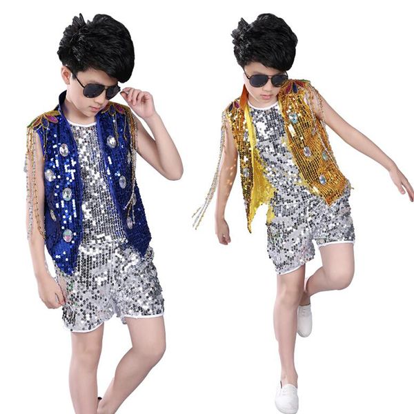 

boys stage clothing set ( +vest+ pant ) children wedding prom suits jazz dance costume kids ballroom wear clothes outfits, Black;red