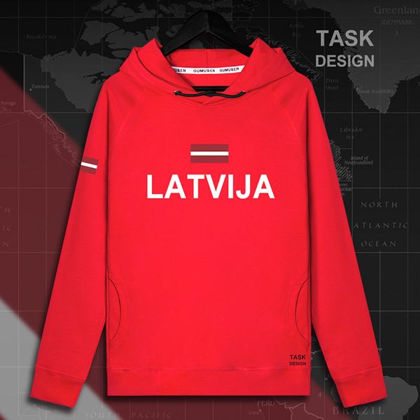 

latvia latvija latvian lva latvijas mens hoodie pullovers hoodies men sweatshirt new streetwear clothing sportswear tracksuit, Black