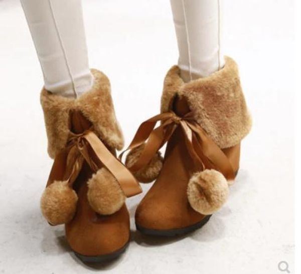 

send 2018 winter new style fashion low heel and women's short boots, Black