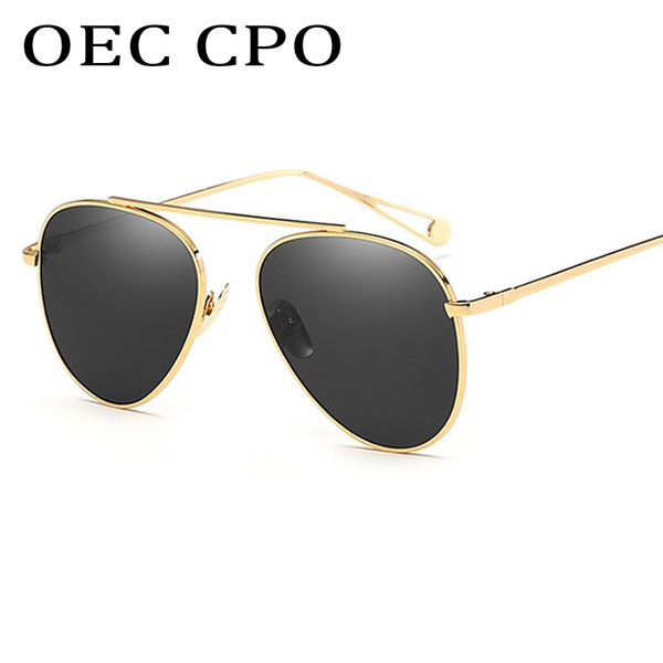 

oec cpo pilot sunglasses women/men brand designer fashion sun glasses for women retro outdoor driving glasses uv400 l05, White;black