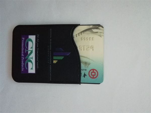 

china supplier wholesale oem 3m adhesive silicone cell phone sticker card holder customized logo cell phone credit card holder wallet