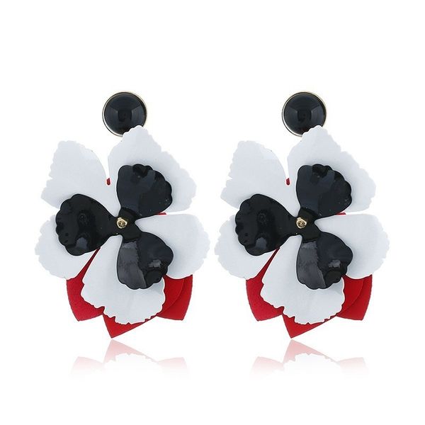 

творческий новый цвет соответствия цветок серьги девушки мода тенденция уличной съемки изысканный dangler производителей мелких ювелирных из, Silver