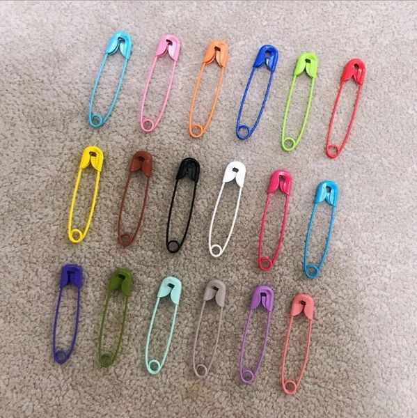 

500 pcs colorful safety pins 30mm craft safety pin,metal safety pins loops charms jewelry tag fasteners, Silver