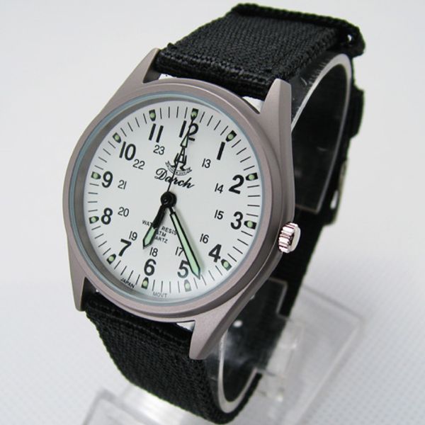 

new white nightvision canvas quartz womens watches white, Slivery;brown