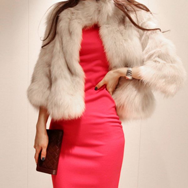 

winter new imitation fur coat korean female slim fur short fashion coat, Black