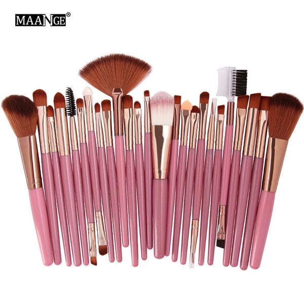 

maange makeup brush set 25pcs cosmetic blusher foundation eye shadow face kabuki make up brushes kit tool