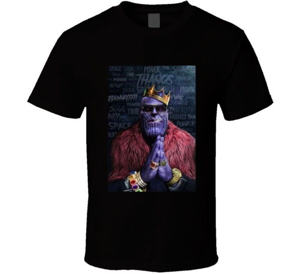 

Мстители Танос Biggie Смоллс Черная Футболка Бесплатная Доставка