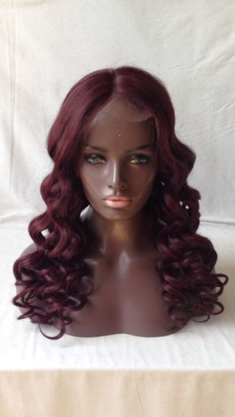 

full lace human hair wig 99j color body wave pre-plucked lace wig brazilian virgin hair with baby hair lace front wig, Black;brown